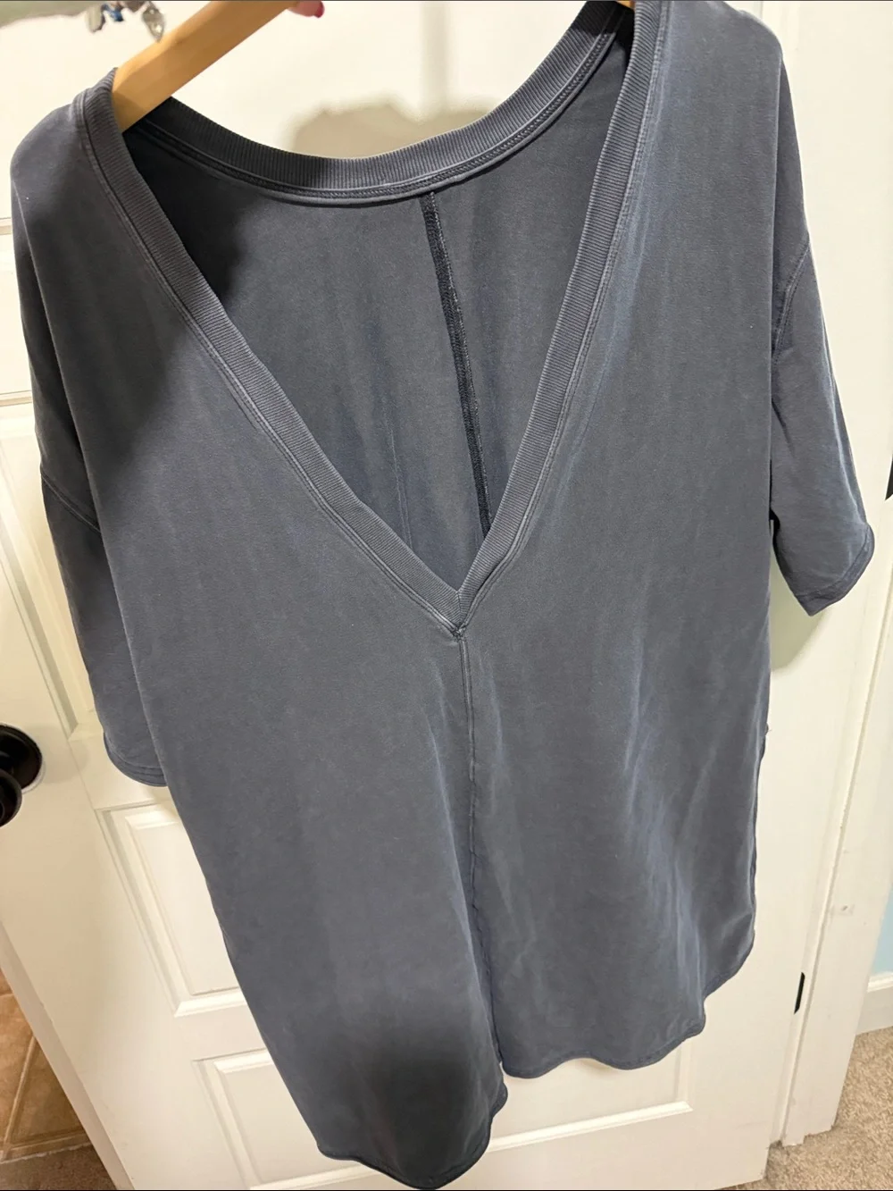 Free People hot shot Washed Black charcoal grey Oversized romper
